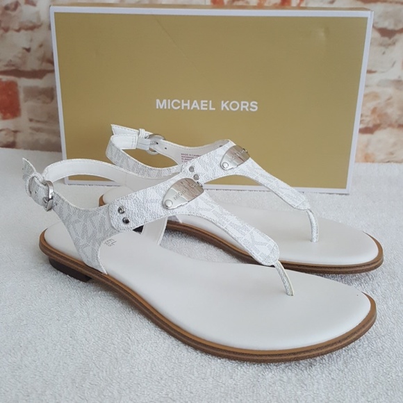 New Michael Kors MK Plate Thong Sandals - Picture 1 of 6